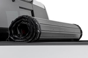 Ram 1500 Hard Roll Up Bed Cover - Rough Country - Flush, Low-Profile Design - Matte Black - '19-'25 Ram 1500 Hard Roll Up Bed Cover - Rough Country - Flush, Low-Profile Design - Matte Black - '19-'25